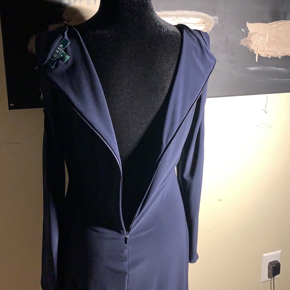RALPH LAUREN LONG SLEEVE GOWN - Picture 9 of 12